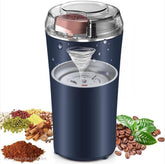 4-Blade Electric Coffee & Spice Grinder – Stainless Steel Portable Mixer for Masala, Herbs, Dry Spices & Nuts – Push Button Control, Compact & Durable for Home Kitchen
