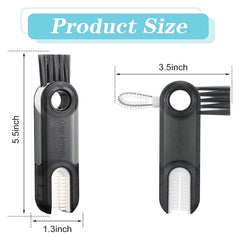 Polypropylene Pack of 2 3 in 1 Multifunctional Bottle Cleaning Brush for Bottle Cap|Cup Cleaner Brush|Multipurpose Tool for Crevices, Grooves, Lid, Straw|Cup Lid Gap Cleaning Brush GenzVybs